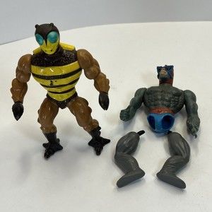Masters Of The Universe Buzz Off & Stratos Action Figure Mattel 1983  for parts